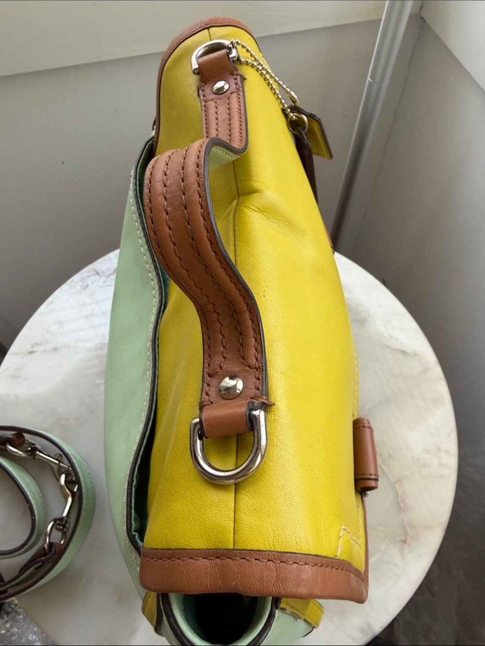 Coach Poppy Y2K Leather Colorblock Dylan Flap Satchel [limited edition] - Picture 9 of 14